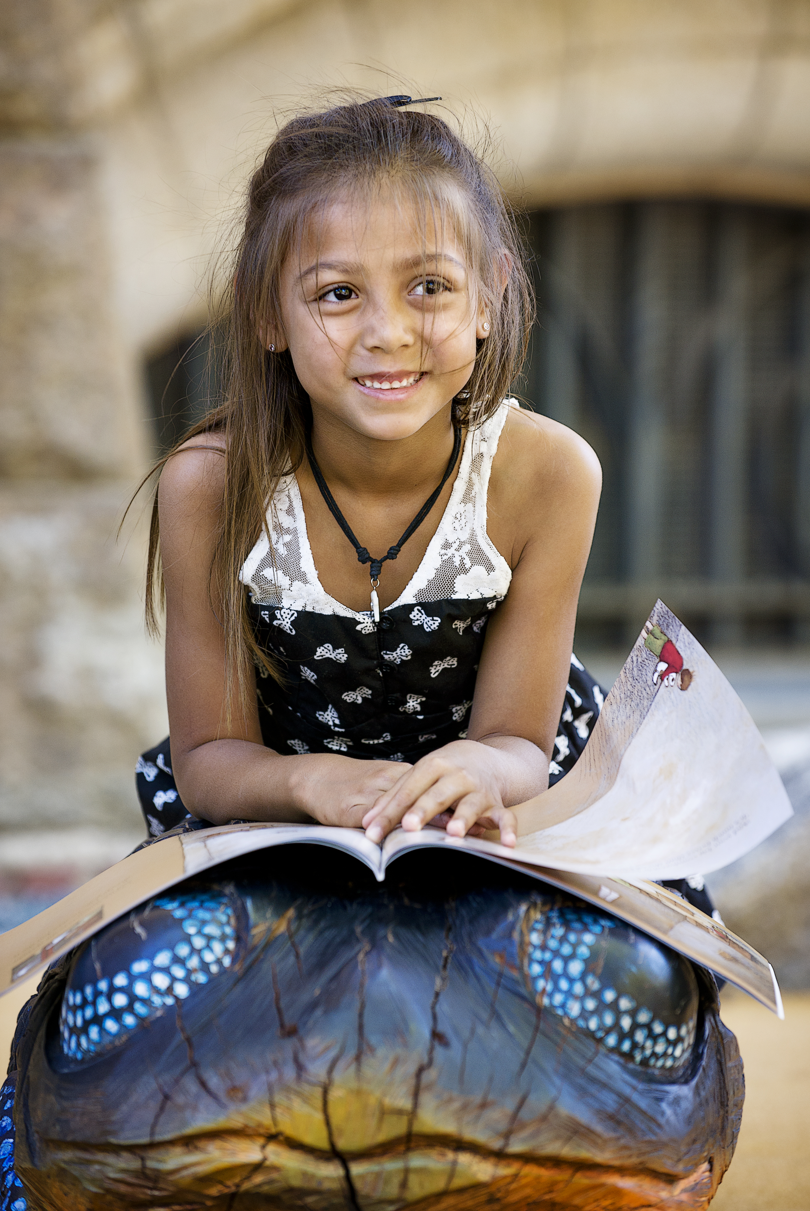 Girl reading book