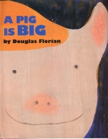 A Pig is Big book cover featuring the face of a smiling pig.