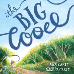 The cover of “The Big Cooee” by Jack Carty, featuring a warm, inviting design that reflects the book’s lively, communal theme.